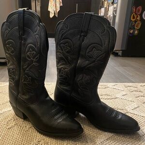 Black Western Leather Boots